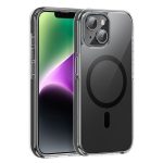 Θήκη HOCO AS6 συμβατή με MagSafe για IPHONE 15 μαύρη διάφανη
