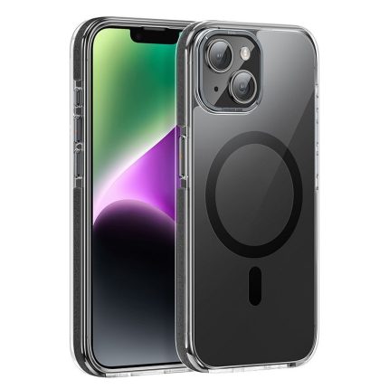 Θήκη HOCO AS6 συμβατή με MagSafe για IPHONE 15 μαύρη διάφανη