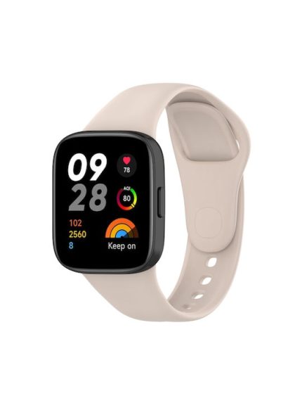 Για Redmi Watch 3 Loop Solid Color Silicone Watch Band (Ivory)