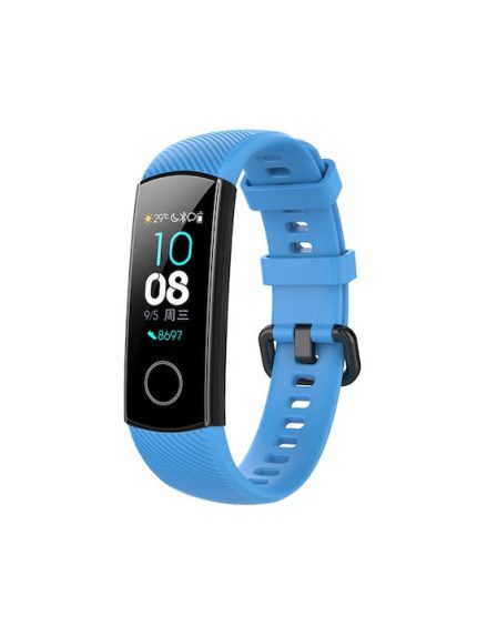 Smart Watch Silicone Watch Band for Huawei Honor Band 4 / Band 5(Sky Blue)