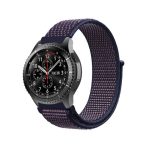 For Samsung Galaxy Watch 42mm Nylon Braided Watch Band   (ΜΠΛΕ / ΚΟΚΚΙΝΟ )