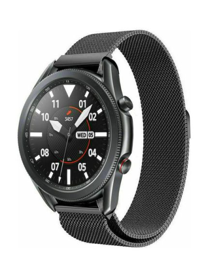 Milanese Λουράκι Μεταλλικό Μαύρο 22mm (Amazfit GTR 3 / GTR 3 Pro)