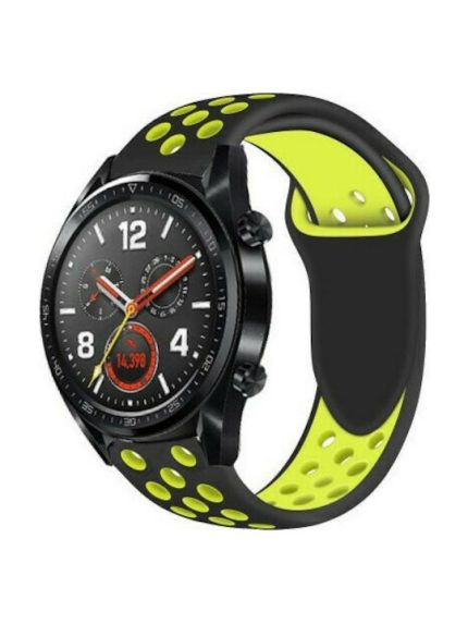 QuickFit Tech-Protect Σιλικόνης Black/Yellow (Huawei Watch GT)