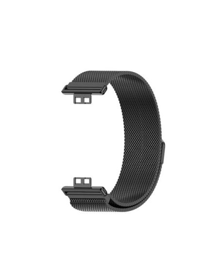 Για Huawei Watch Fit Mijobs Milan Μαγνητικό λουράκι από ανοξείδωτο ατσάλι (μαύρο)