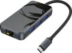 Hoco HB16 Easy expand USB-C Docking Station με HDMI 4K PD Ethernet Γκρι