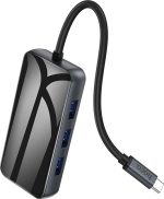 Hoco HB16 Easy expand USB-C Docking Station με HDMI 4K PD Ethernet Γκρι - Image 2