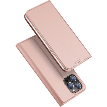 DUX DUCIS Skin Pro - Λεία δερμάτινη θήκη για Apple iPhone 15 τριαντάφυλλο