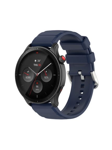 Για Amazfit GTR 4 22mm Silicone Watch Band (Midnight Blue)