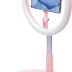 Ring Light One Leg Stand Y2 29cm 3500-6000K με Επιτραπέζια Βάση Στήριξης και Βάση για Κινητό Pink