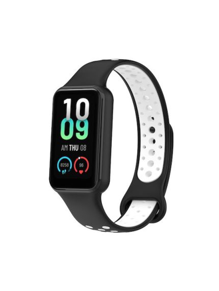 For Redmi Band 2 Loop Two-Color Breathable Silicone Watch Band ( ΜΑΥΡΟ/ΑΣΠΡΟ