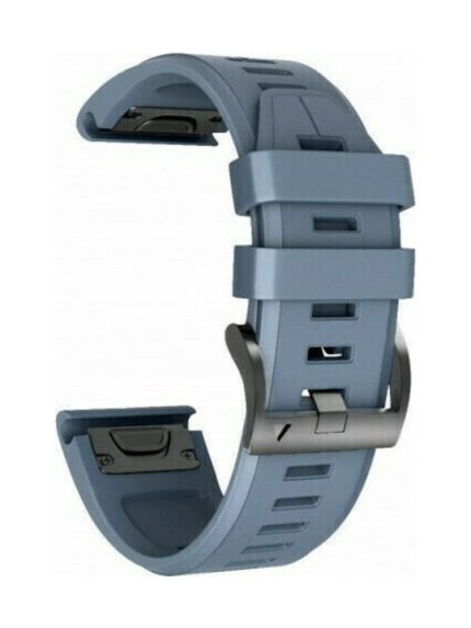 Ανταλλακτικό λουράκι QuickFit Garmin Fenix 3/5x/3HR/5X Plus/6x/6x Pro/7x Sportband Black Buckle Greyish Blue (26mm)