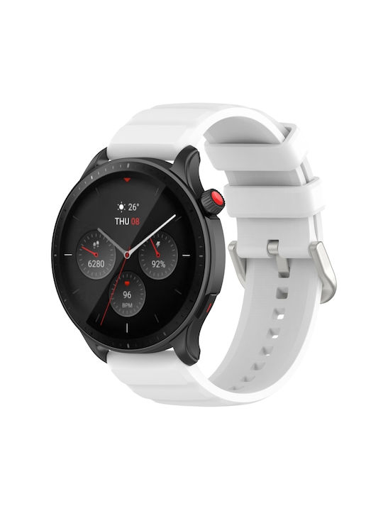 cb829e9d-084e-49c4-b51a-85b51e9fd004_0.jpg Για Amazfit GTR 4 Ζάντα σιλικόνης 22 mm (Λευκό) - Image 1