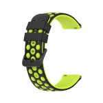 Για το Amazfit GTR 47mm 22mm, δίχρωμη πορώδης ζώνη ρολογιού σιλικόνης (Μαύρο+πράσινο)Για το Amazfit GTR 3   Για το Amazfit GTR 3 Pro   Για το Amazfit GTR 2e   Για το Amazfit GTR 2   Για το Amazfit 3   Για Amazfit GTR 47 χλστ