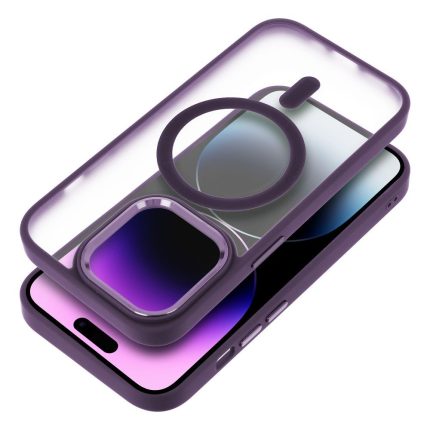 Matte Mag Cover συμβατό με MagSafe για IPHONE 15 μωβ
