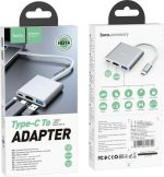 Hoco HB14 Easy use USB-C Docking Station με HDMI 4K PD Ασημί - Image 3