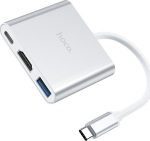 Hoco HB14 Easy use USB-C Docking Station με HDMI 4K PD Ασημί - Image 6