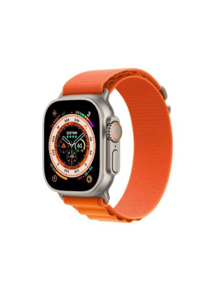 WiWU Nylon Loop Watch Band για Apple Watch Ultra 49mm / Series 8&7 45mm / SE 2&6&SE&5&4 44mm / 3&2&1 42mm (Orange)