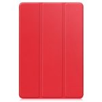 For Xiaomi Redmi Pad SE Custer Pure Color 3-Fold Holder Leather Tablet Case (Red) - Image 2