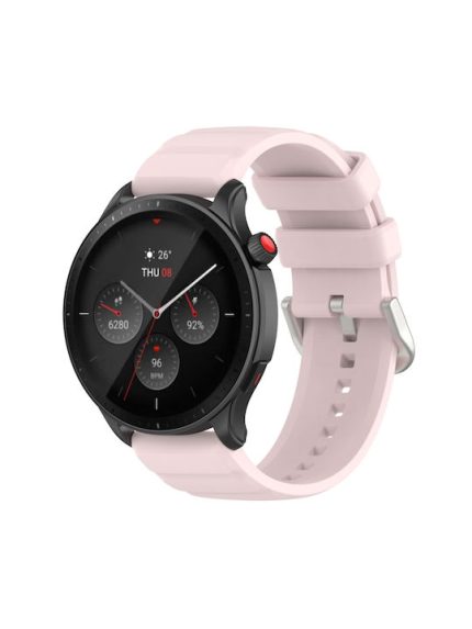 22mm Λουράκι Σιλικόνης Ανοιχτό Ροζ (Amazfit GTR 4)
