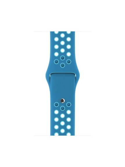 Για Apple Watch Series 7 45mm / 6 & SE & 5 & 4 44mm / 3 & 2 & 1 42mm μοντέρνα κλασική αθλητική ζώνη ρολογιών σιλικόνης (Μπλε)