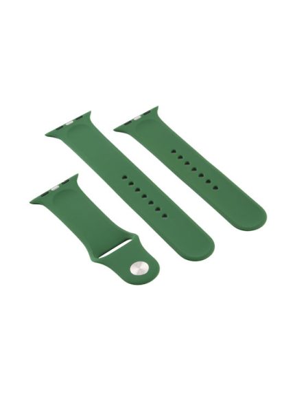 Για Apple Watch Series 7 41mm / 6 & SE & 5 & 4 40mm / 3 & 2 & 1 38mm Υψηλής απόδοσης συνηθισμένο & μακρύτερο ελαστικό αθλητικό λουράκι ρολογιών με καρφίτσα κλείσιμο (Forest Green)