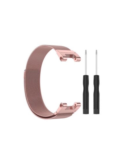 For Amazfit T-Rex Pro / Amazfit T-Rex Milanese Magnetic Metal Watch Band (Pink)