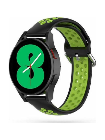 Tech-Protect Softband Λουράκι Σιλικόνης Black / Lime (Galaxy Watch4 / Watch4 Classic)