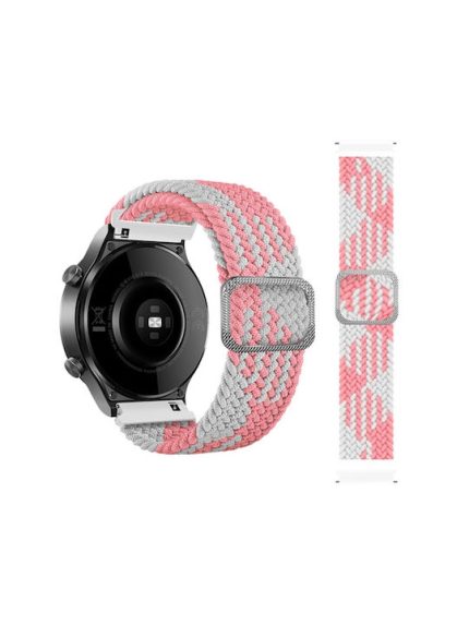 Braided Rope Λουράκι Υφασμάτινο Ροζ (Galaxy Watch 42mm)