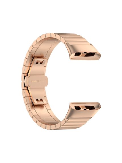 For Xiaomi Redmi Watch 3  One-bead Steel Metal Watch Band(Rose Gold)
