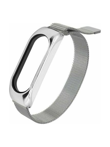 Hurtel Λουράκι Μεταλλικό Ασημί (Mi Smart Band 5/Mi Smart Band 6)