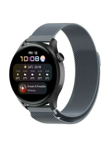 22mm Milanese Loop Λουράκι για Huawei Watch 3 / 3 Pro / GT2 Pro – Γκρι