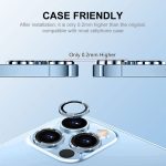 ENKAY Glitter Rear Lens Aluminium Alloy Tempered Glass Film For iPhone 14 / 14 Plus(Black) - Image 4