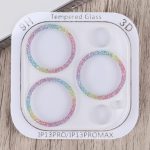 For iPhone 13 Pro / 13 Pro Max Glitter Ring Tempered Glass Camera Lens Film (Colorful) - Image 2