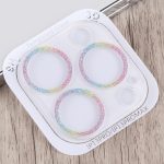 For iPhone 13 Pro / 13 Pro Max Glitter Ring Tempered Glass Camera Lens Film (Colorful) - Image 3