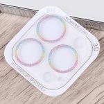 For iPhone 13 Pro / 13 Pro Max Glitter Ring Tempered Glass Camera Lens Film (Colorful) - Image 4