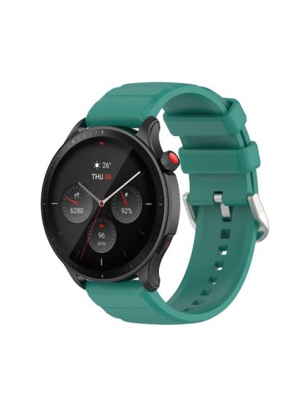 Για Amazfit GTR 4 Ζάντα ρολογιού σιλικόνης 22 mm (Pine Green)