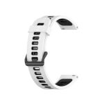 Για Samsung Galaxy Watch4/Active2 Ζώνη ρολογιών σιλικόνης δύο χρωμάτων 20 mm (Λευκό μαύρο)