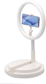 Ring Light One Leg Stand Y2 29cm 3500-6000K με Επιτραπέζια Βάση Στήριξης και Βάση για Κινητό Silver