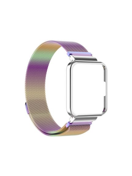Για Xiaomi Redmi Watch 2 Lite 2 in 1 Milano Metal Watch Band με πλαίσιο ρολογιού (πολύχρωμο)
