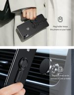 Usams AU06 Dual Lightning Ring Holder Adapter Μαύρο - Image 7