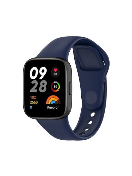 Για Redmi Watch 3 Loop τύπου Solid Color Silicone Watch Band (Midnight Blue)