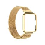 Για Xiaomi Redmi Watch 2 Lite 2 in 1 Milano Metal Watch Band με πλαίσιο ρολογιού (χρυσό)
