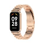 For Redmi Band 2 Three-bead Steel Watch Band(Rose Gold)