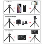 PULUZ 4 σε 1 Vlogging Live Mini Octopus Bracket Kit + Studio Light + Μικρόφωνο + Κιτ σφιγκτήρα τηλεφώνου (Μαύρο) - Image 5