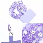 Crystal Diamond Λουράκι Λαιμού για Κινητά Μωβ - Image 5