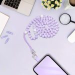 Crystal Diamond Λουράκι Λαιμού για Κινητά Μωβ - Image 8