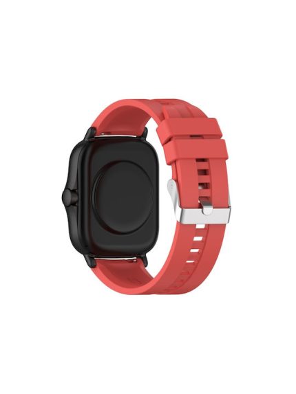 Για Amazfit GTS 2e / GTS 2 Ανταλλακτικό λουράκι σιλικόνης 20mm με ασημί αγκράφα (Κόκκινο)For Amazfit GTS 4   For Amazfit GTS 3   For Amazfit GTS 2E   For Amazfit GTS 2 Mini   For Amazfit GTS 2   For Amazfit GTS   For Amazfit GTR 42mm   For Amazfit Pop Pro