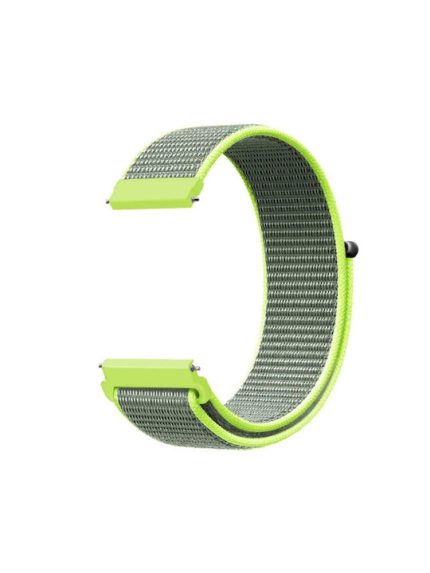 For Samsung Galaxy Watch 42mm Nylon Braided Watch Band    (Bright Yellow)
