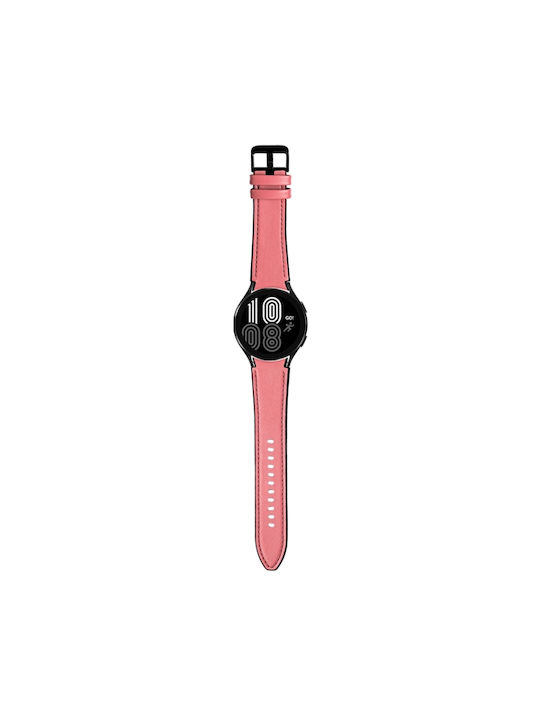 f808b452-ce8e-4e77-896f-6bc420a49c28_0.jpg For Samsung Galaxy Watch4 Silicone + Leather Black Buckle Watch Band(Pink) - Image 1