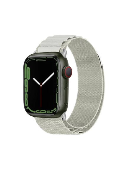 Nylon Loop Watch Band για Apple Watch Series 8&7 41mm / SE 2&6&SE&5&4 40mm / 3&2&1 38mm (Μπεζ)